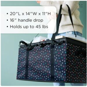 Deluxe Collapsible Bag- Rainbow Dot