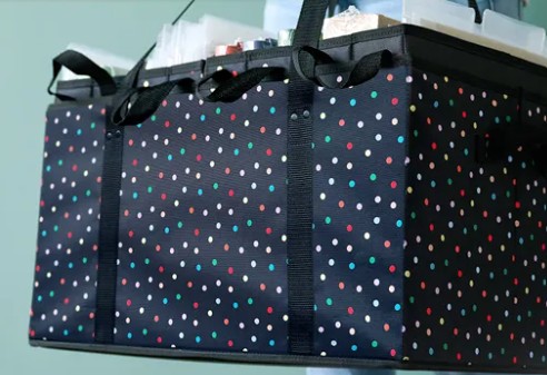 Medium Collapsible Tote Bag Rainbow Dot