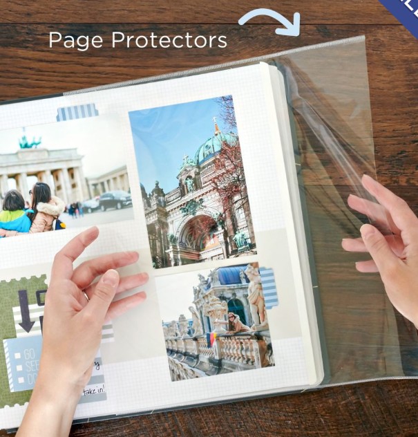 12x12 White Scrapbook Pages & Protectors (16 pack) - Image 3