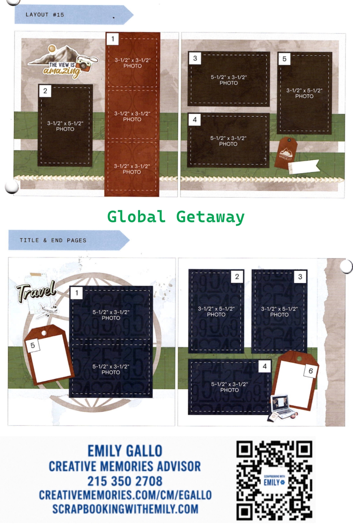 Global Getaway Natural Album Kit Simple Pages 13- Title/ End - Image 2