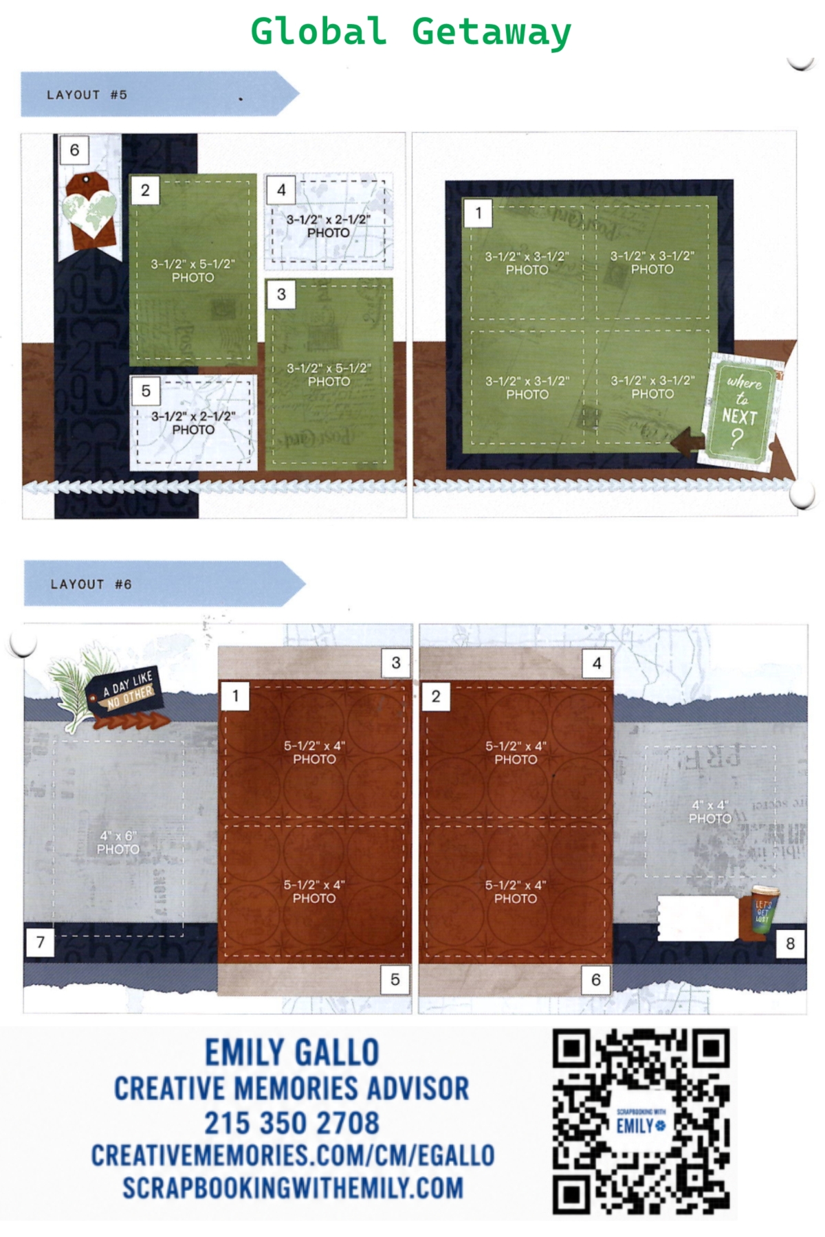 Global Getaway Natural Album Kit Simple Pages 5-8
